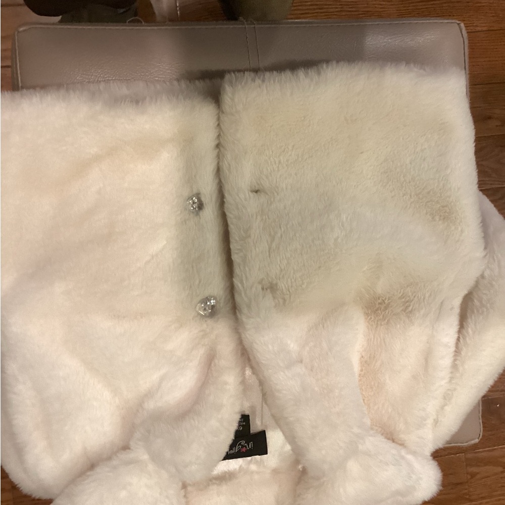 White Faux Fur Kids Jacket - Picture 4 of 10